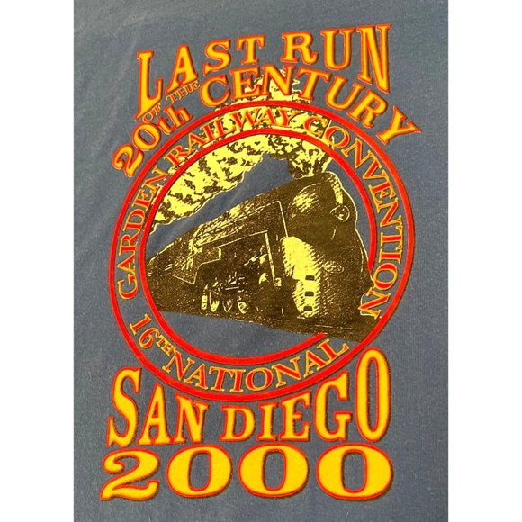 2000 Garden Railway Convention TShirt Last Run of the 20th Century San Diego XXL - Picture 5 of 7